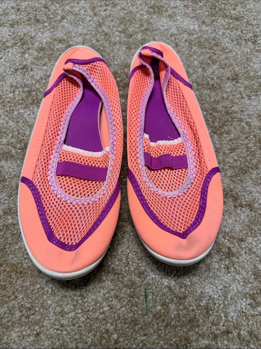 Athletic Works Coral and Purple Slip-On Women’s Water Shoes